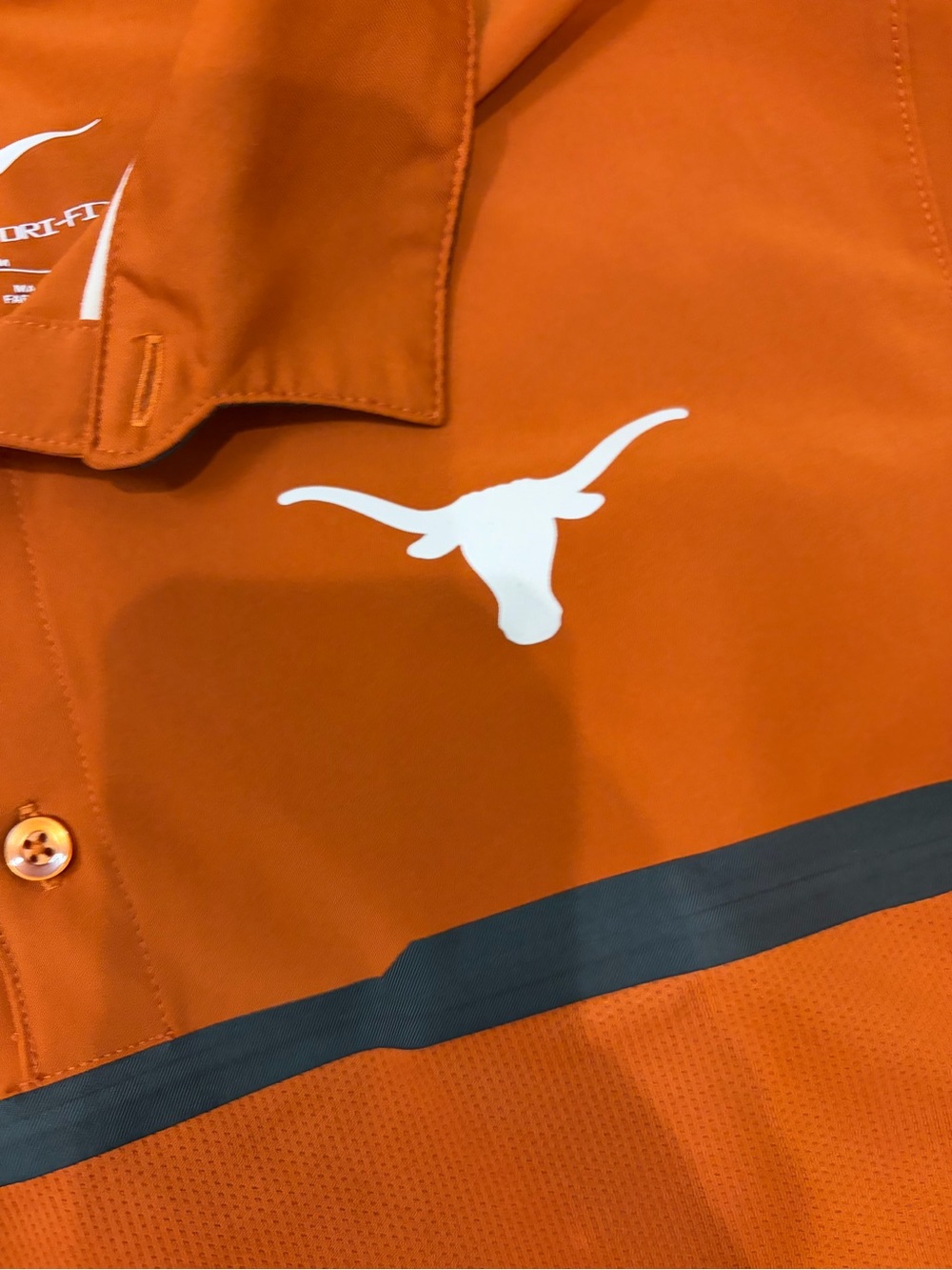 Nike Men’s Texas Longhorns Texas university Orange Polo Shirt medium - Picture 6 of 7